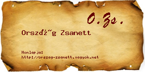 Ország Zsanett névjegykártya