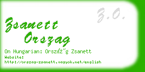 zsanett orszag business card